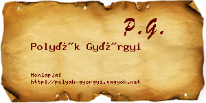 Polyák Györgyi névjegykártya